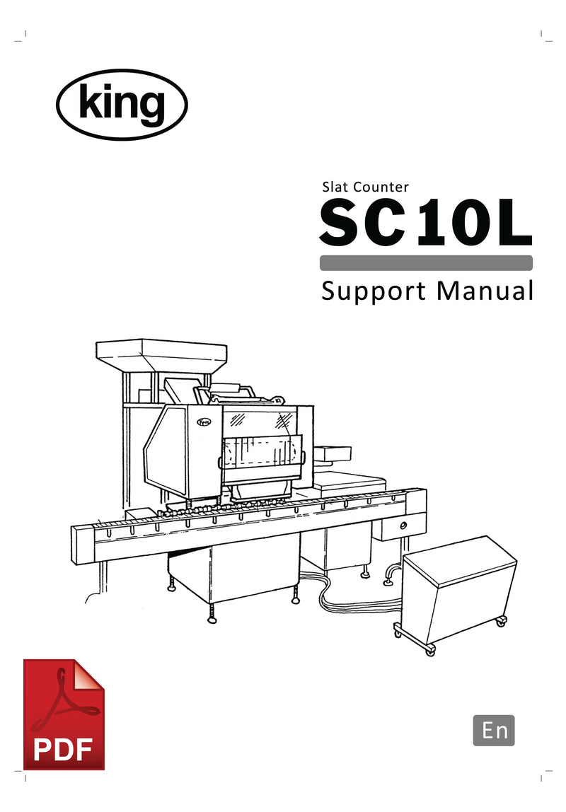 King SC10L Slat Counting Machine User Instructions and Servicing Manual