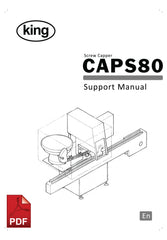 King CAPS80 Screw Capper User Instructions and Servicing Manual