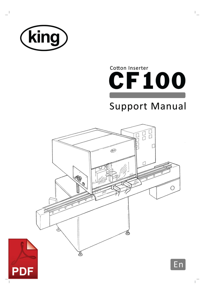King CF150 Cotton Wool Inserting Machine User Instructions and Servicing Manual