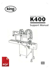 King K400 Automatic Liquid Filling Machine User Instructions and Servicing Manual
