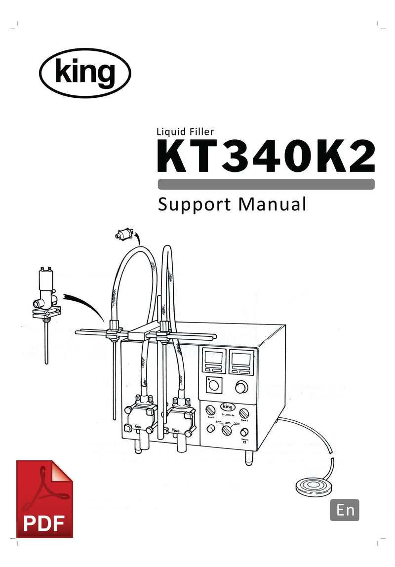 King KT340K2 Bottle Filling Machine User Instructions and Servicing Manual 