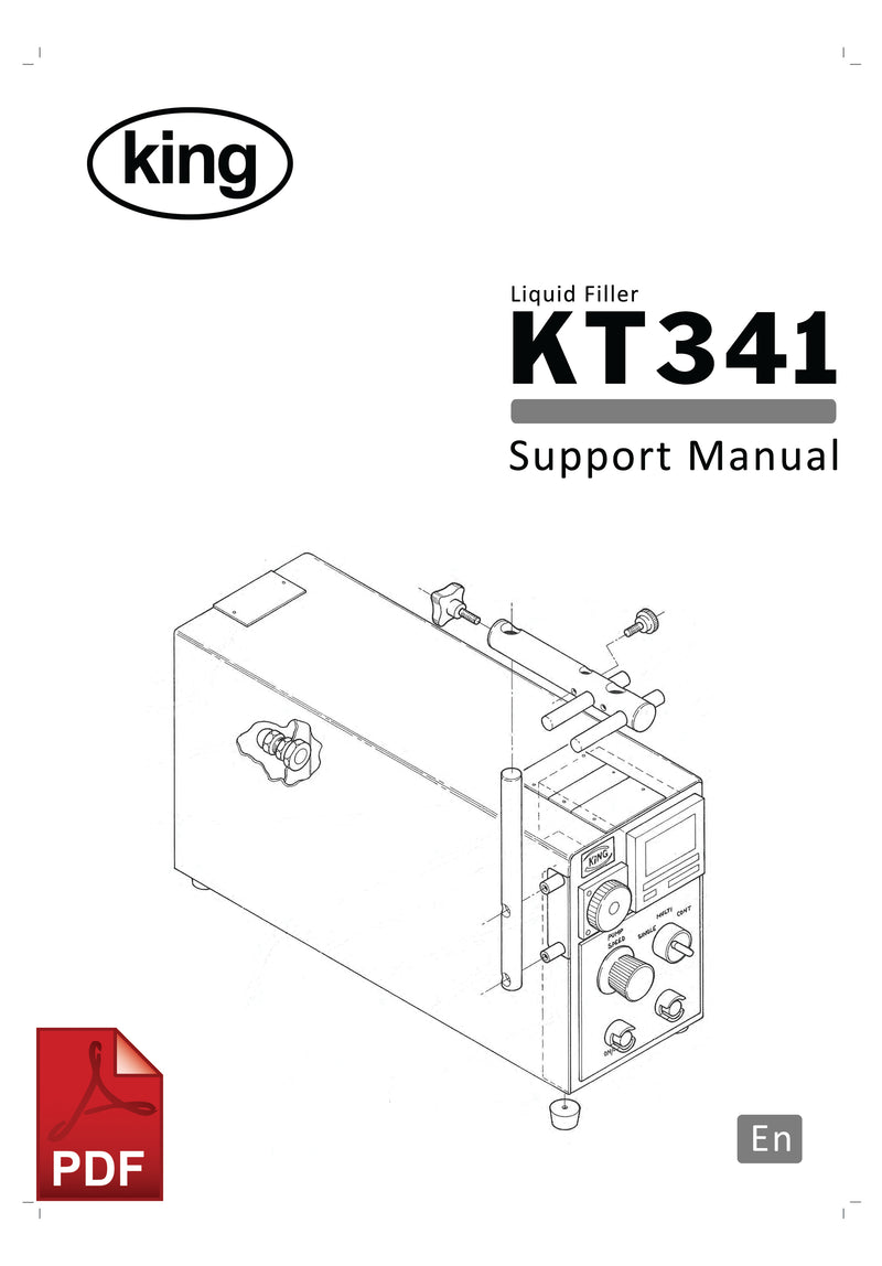 King KT341 Liquid Filling Machine User Instructions and Servicing Manual