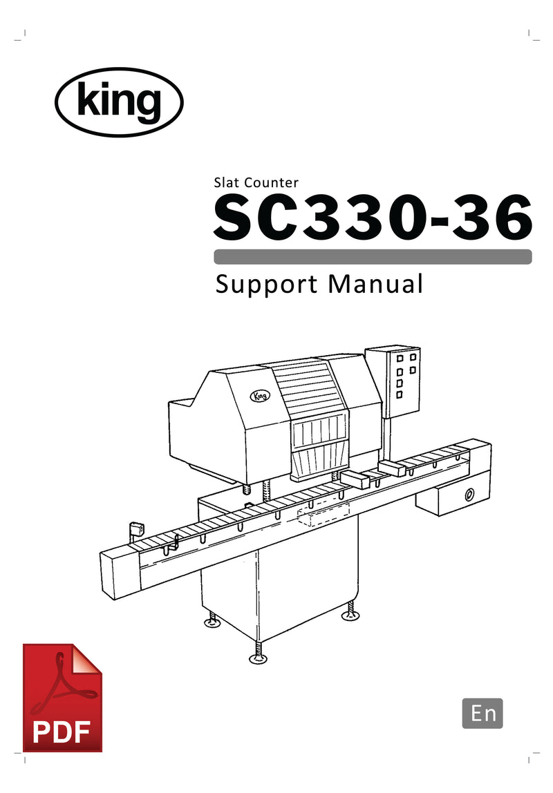 King SC330-36 Slat Counter User Instructions and Servicing Manual 