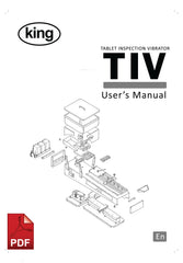 King TIV Tablet Inspection Vibrator User Instructions and Servicing Manual