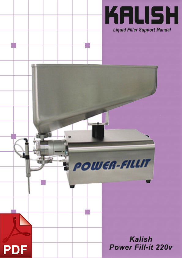 Fillit For Machine Manual for Kalish Power Fillit 220v Liquid Filler | C.E.King Limited